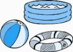 浮き輪、ビーチボール、家庭用ビニールプール