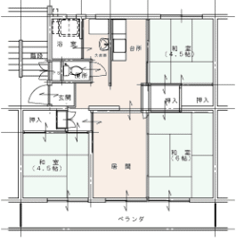 砂原団地2棟間取り図