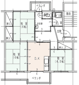 別府団地3棟間取り図