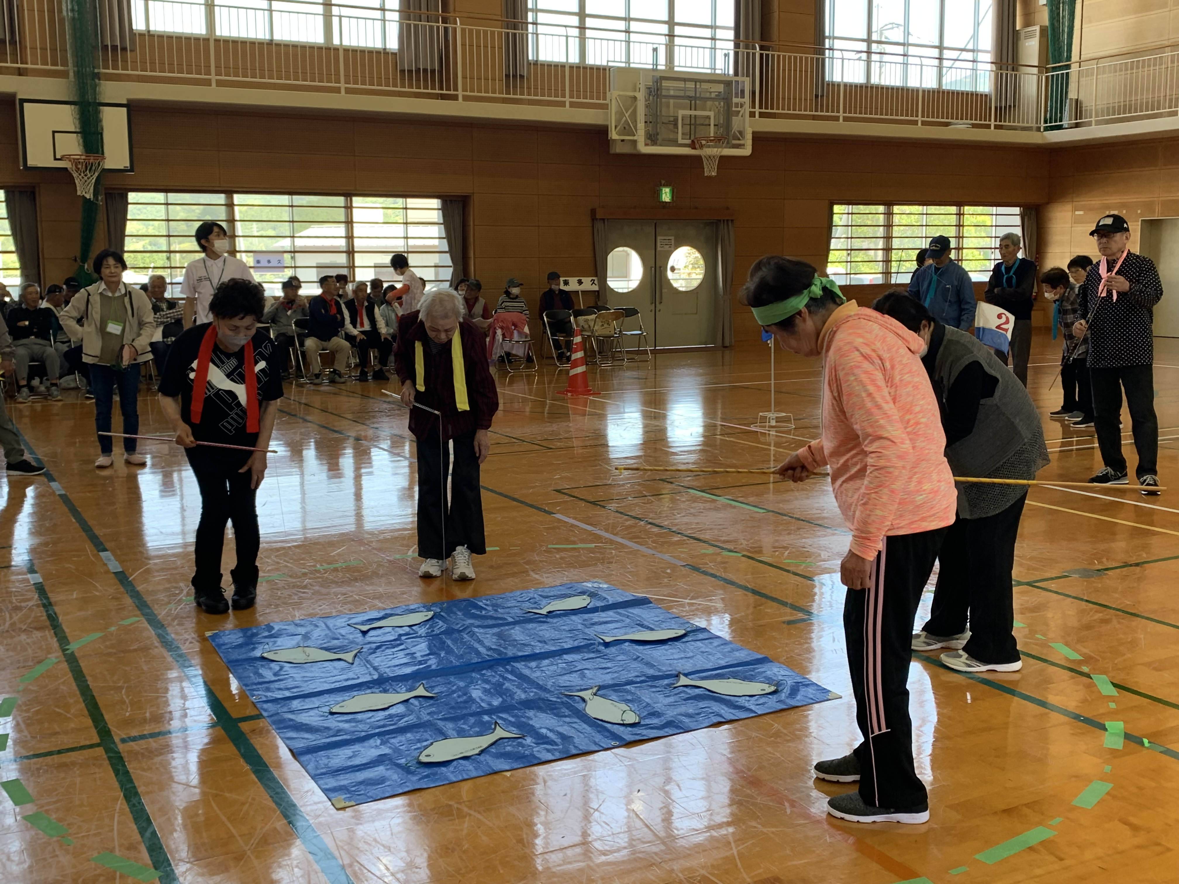 鯛釣りをしている様子