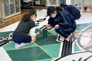 テント幕作業