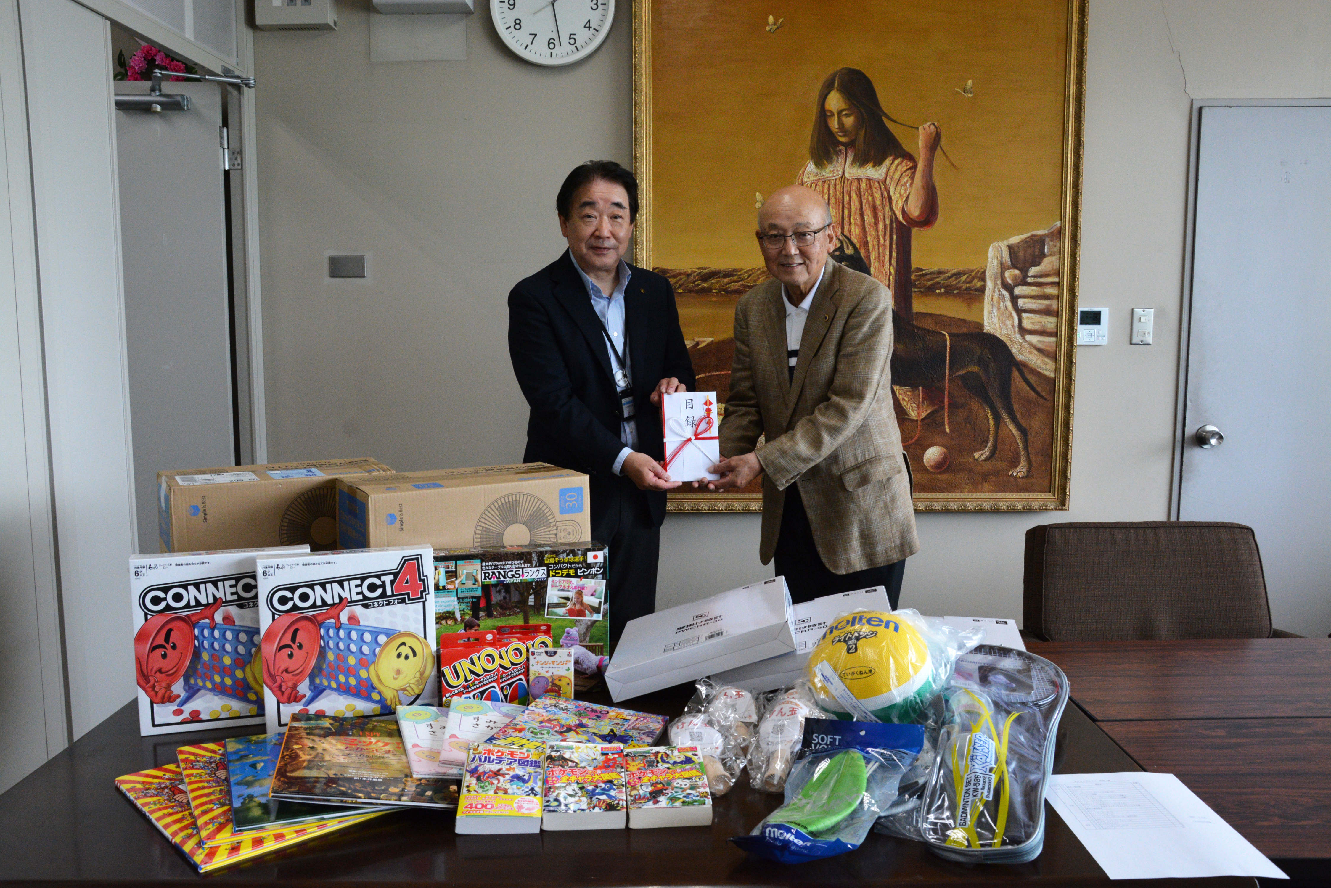 石田教育長と多久ライオンズクラブ山口会長