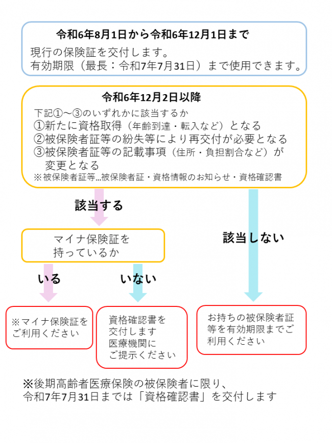 保険証廃止後のながれの図