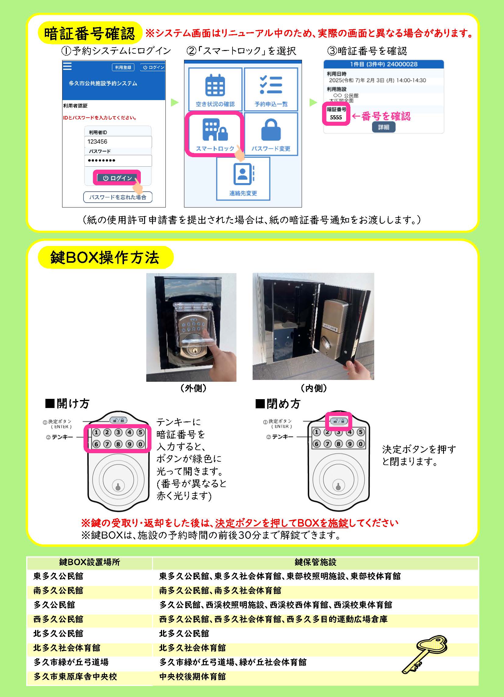 鍵BOX操作方法