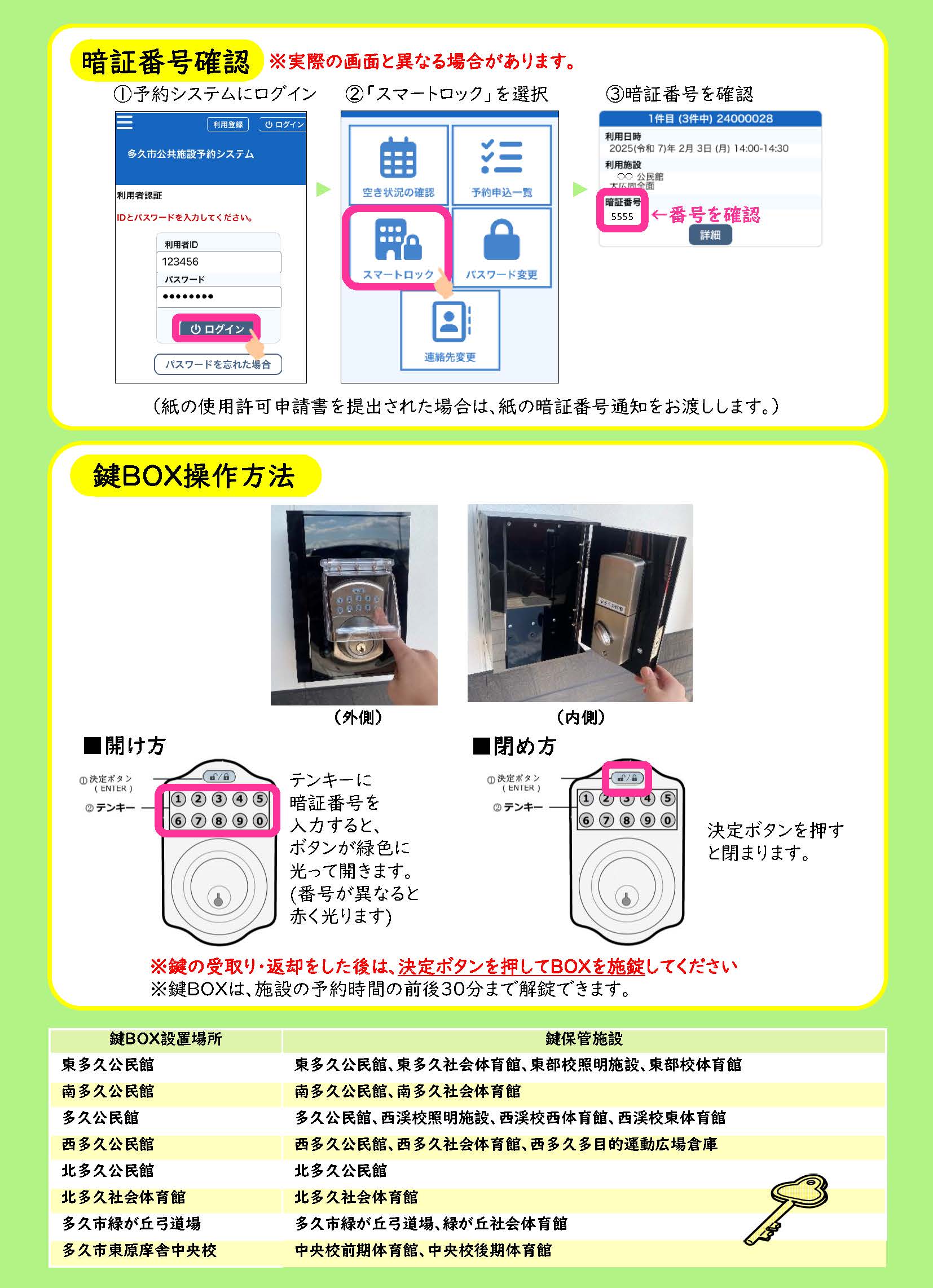 鍵BOX操作方法