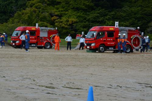 ンプ車操法の部で1位となった西多久分団