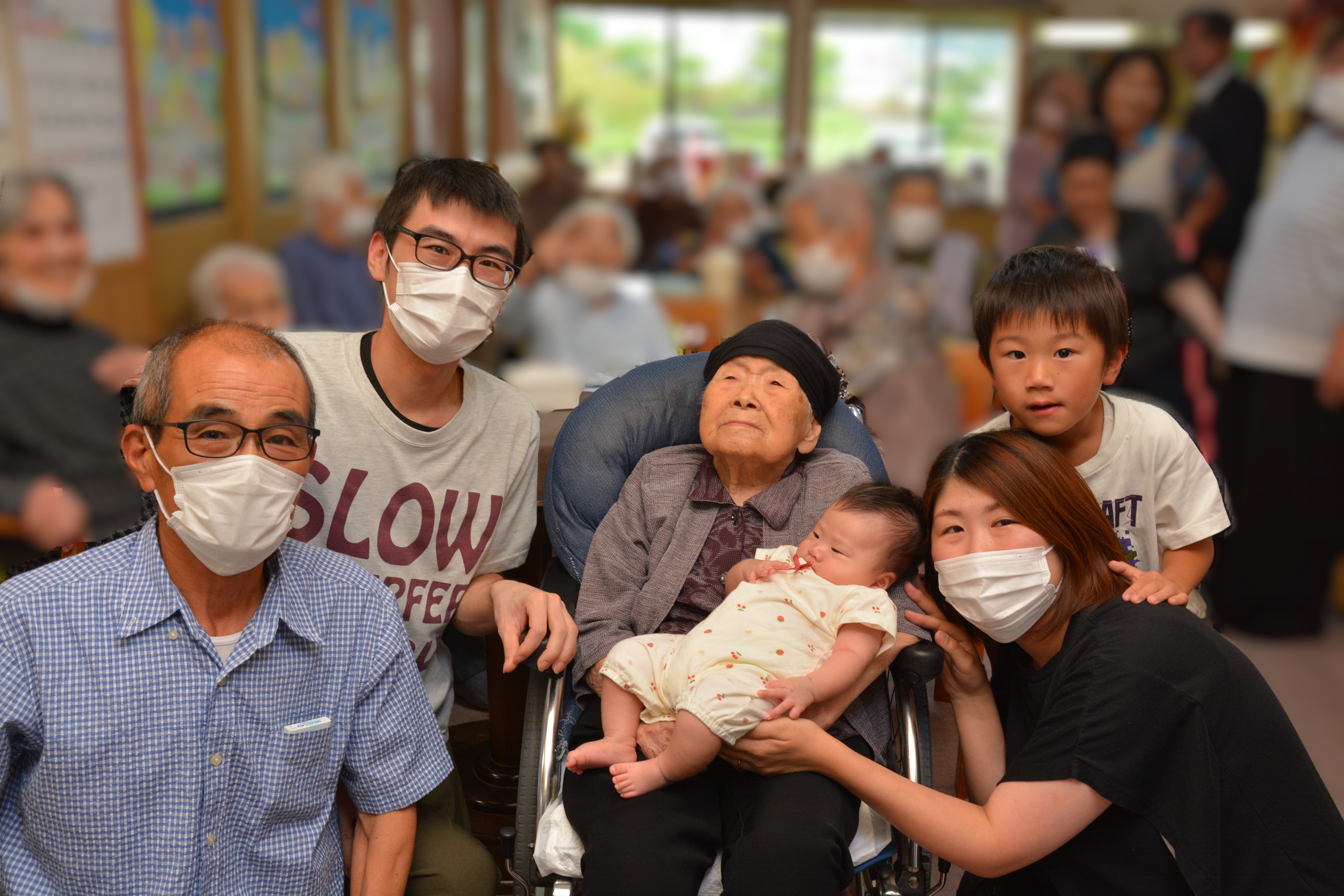 福地幸さんと、お祝いにかけつけたご家族